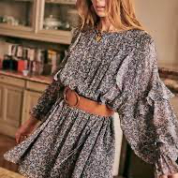 Suzanne Robe Lali Blooming Bleu Size 42 - Picture 3 of 3